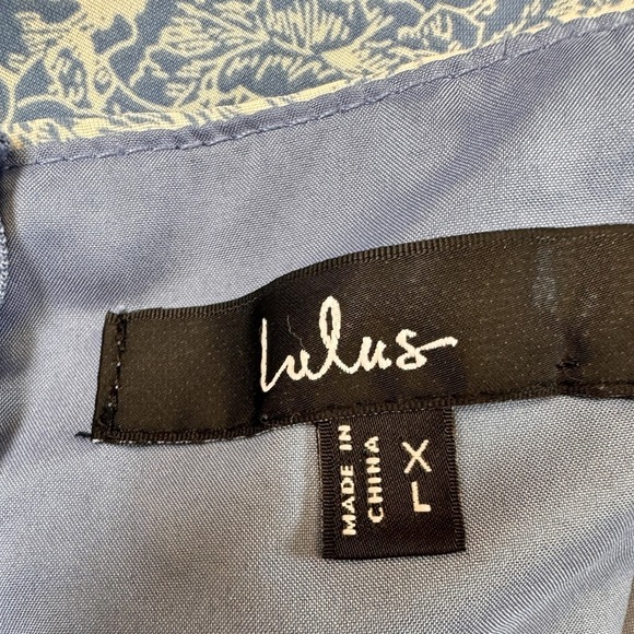 Lulus Women's Dress Exuberant Chicness Blue Floral‎ Sleeveless Mini Dress XL - Picture 7 of 12